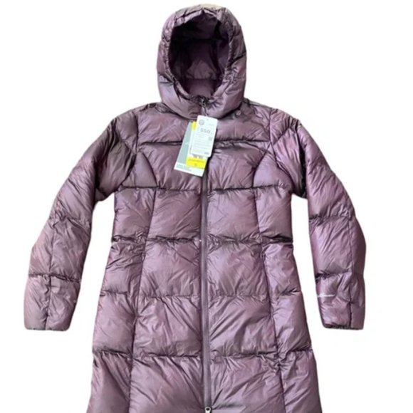 Eddie Bauer Women's Luna Peak Down Parka Deep Eggplant Puffer Size Small - Picture 1 of 14